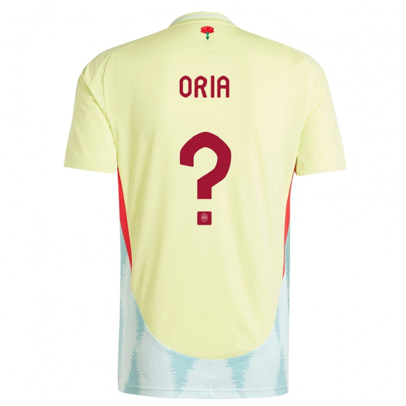Danxen Dame Spania Pablo Oria #0 Gul Bortetrøye Drakt Trøye 24-26 Skjorter T-Skjorte