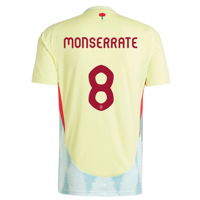Danxen Dame Spania Jano Monserrate #8 Gul Bortetrøye Drakt Trøye 24-26 Skjorter T-Skjorte