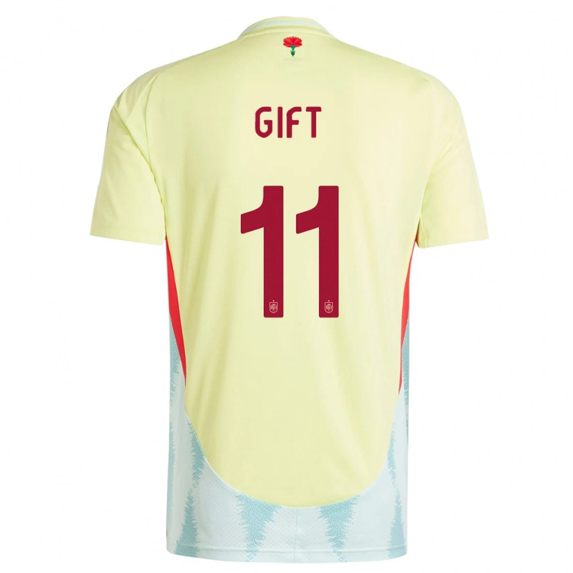 Danxen Dame Spania Elijah Gift #11 Gul Bortetrøye Drakt Trøye 24-26 Skjorter T-Skjorte