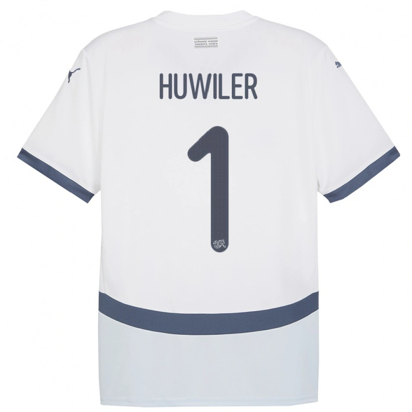 Danxen Dame Sveits Lionel Huwiler #1 Hvit Bortetrøye Drakt Trøye 24-26 Skjorter T-Skjorte
