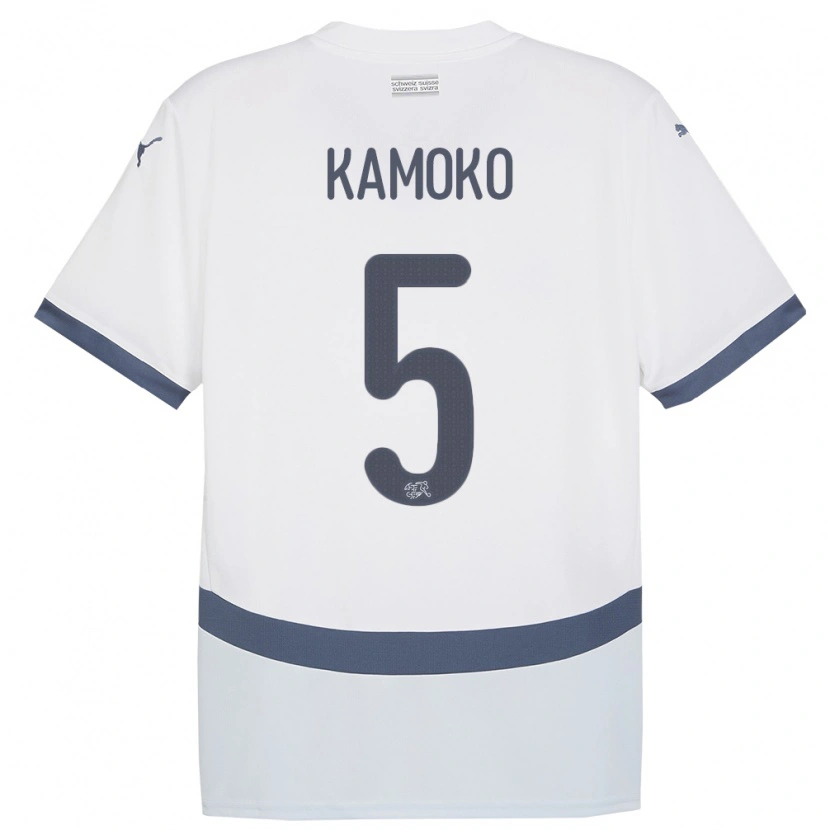 Danxen Dame Sveits Elohim Kamoko #5 Hvit Bortetrøye Drakt Trøye 24-26 Skjorter T-Skjorte