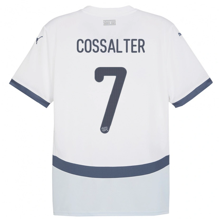 Danxen Dame Sveits Ivan Cossalter #7 Hvit Bortetrøye Drakt Trøye 24-26 Skjorter T-Skjorte