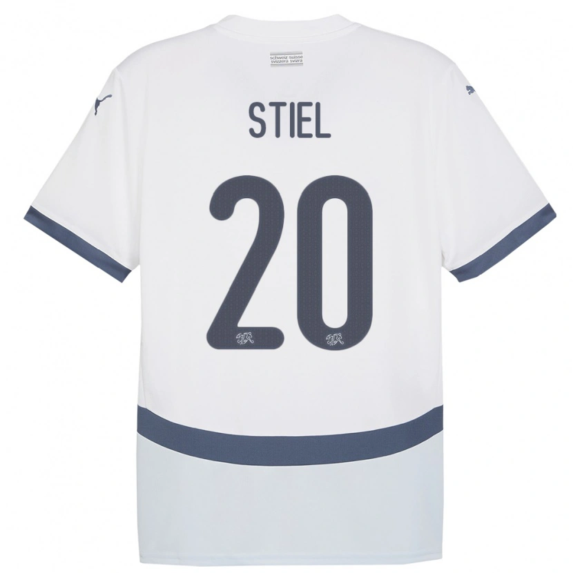 Danxen Dame Sveits Jill Stiel #20 Hvit Bortetrøye Drakt Trøye 24-26 Skjorter T-Skjorte