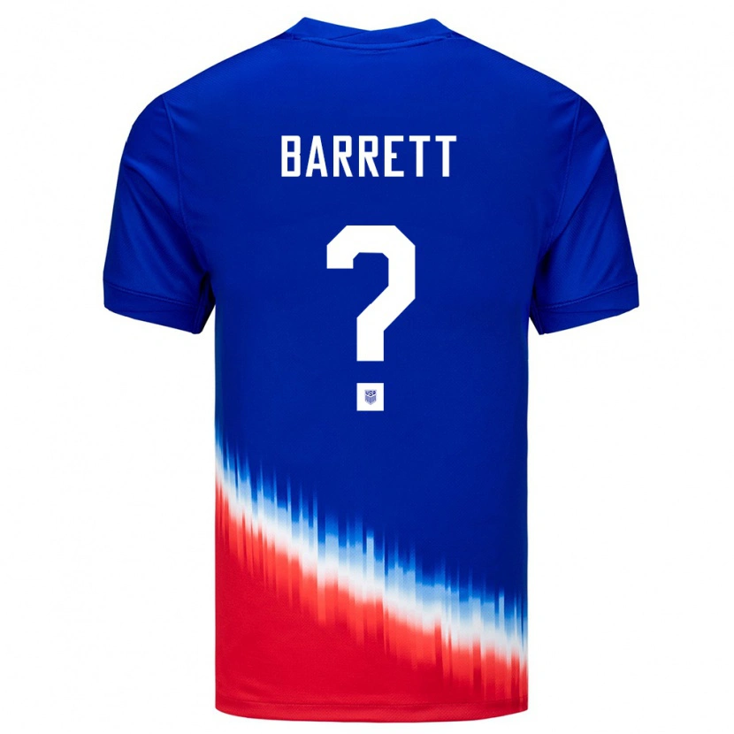 Danxen Dame Usa Daniel Barrett #0 Blå Bortetrøye Drakt Trøye 24-26 Skjorter T-Skjorte