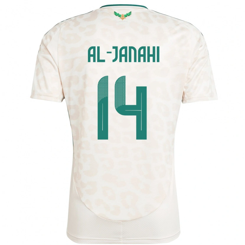 Danxen Dame Saudi-Arabia Nawaf Al-Janahi #14 Hvit Bortetrøye Drakt Trøye 24-26 Skjorter T-Skjorte