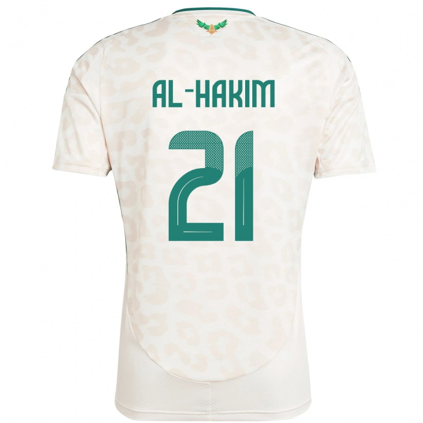 Danxen Dame Saudi-Arabia Mohammed Al-Hakim #21 Hvit Bortetrøye Drakt Trøye 24-26 Skjorter T-Skjorte