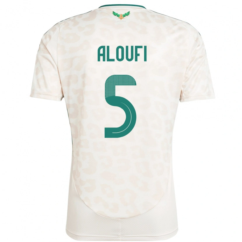 Danxen Dame Saudi-Arabia Mohammed Aloufi #5 Hvit Bortetrøye Drakt Trøye 24-26 Skjorter T-Skjorte