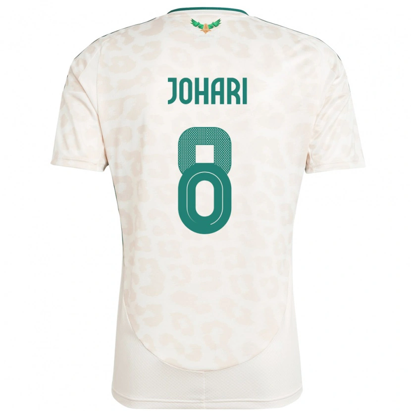 Danxen Dame Saudi-Arabia Layan Johari #8 Hvit Bortetrøye Drakt Trøye 24-26 Skjorter T-Skjorte