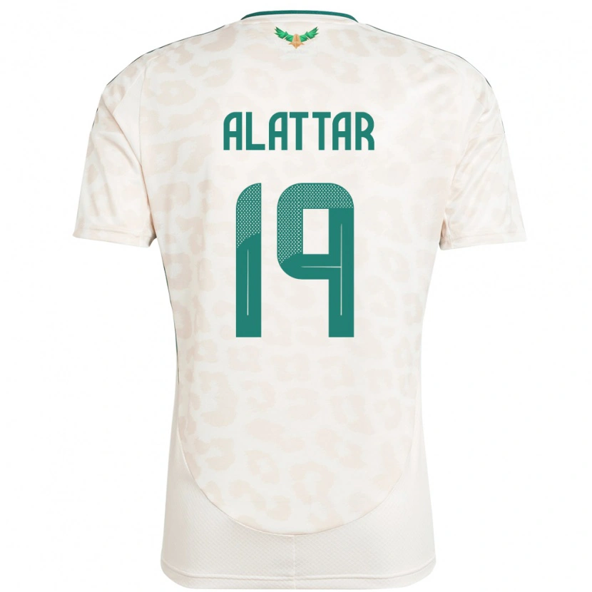 Danxen Dame Saudi-Arabia Ramiz Alattar #19 Hvit Bortetrøye Drakt Trøye 24-26 Skjorter T-Skjorte