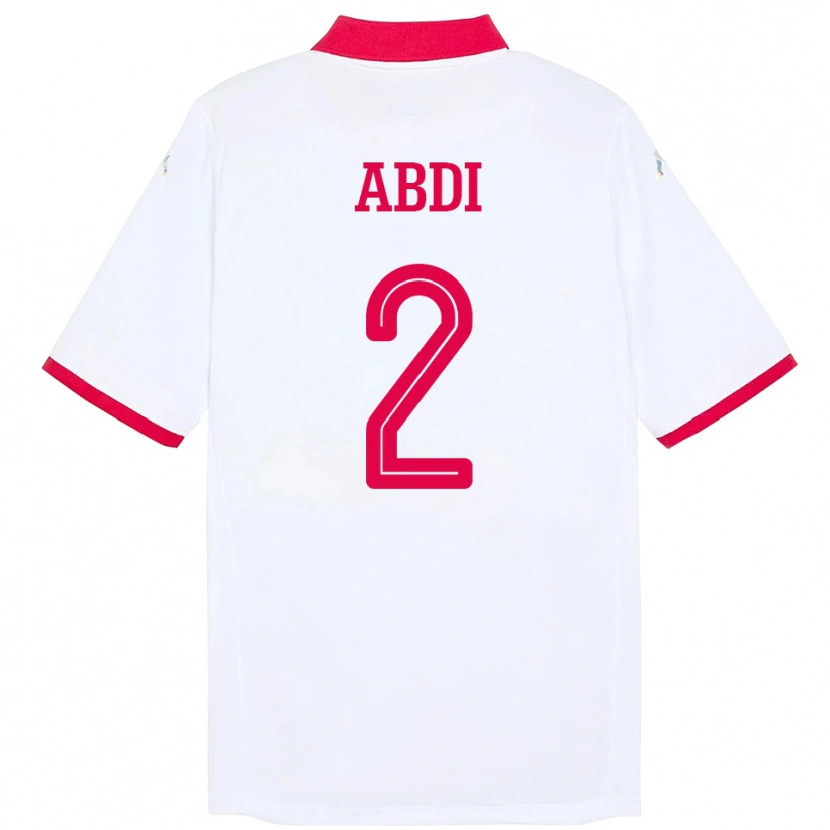 Danxen Dame Tunisia Ali Abdi #2 Hvit Bortetrøye Drakt Trøye 24-26 Skjorter T-Skjorte