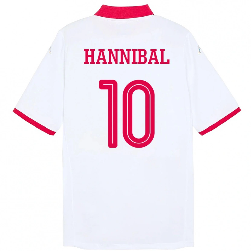 Danxen Dame Tunisia Hannibal #10 Hvit Bortetrøye Drakt Trøye 24-26 Skjorter T-Skjorte
