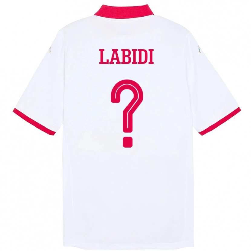 Danxen Dame Tunisia Ahmed Labidi #0 Hvit Bortetrøye Drakt Trøye 24-26 Skjorter T-Skjorte