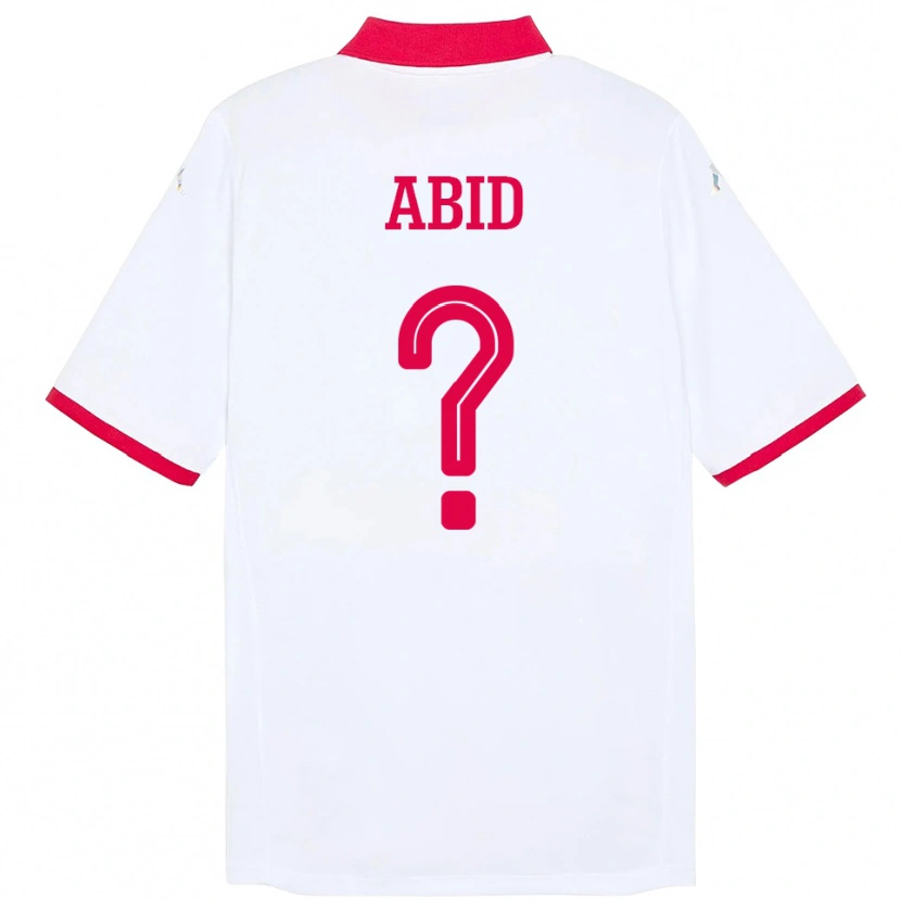 Danxen Dame Tunisia Oussama Abid #0 Hvit Bortetrøye Drakt Trøye 24-26 Skjorter T-Skjorte
