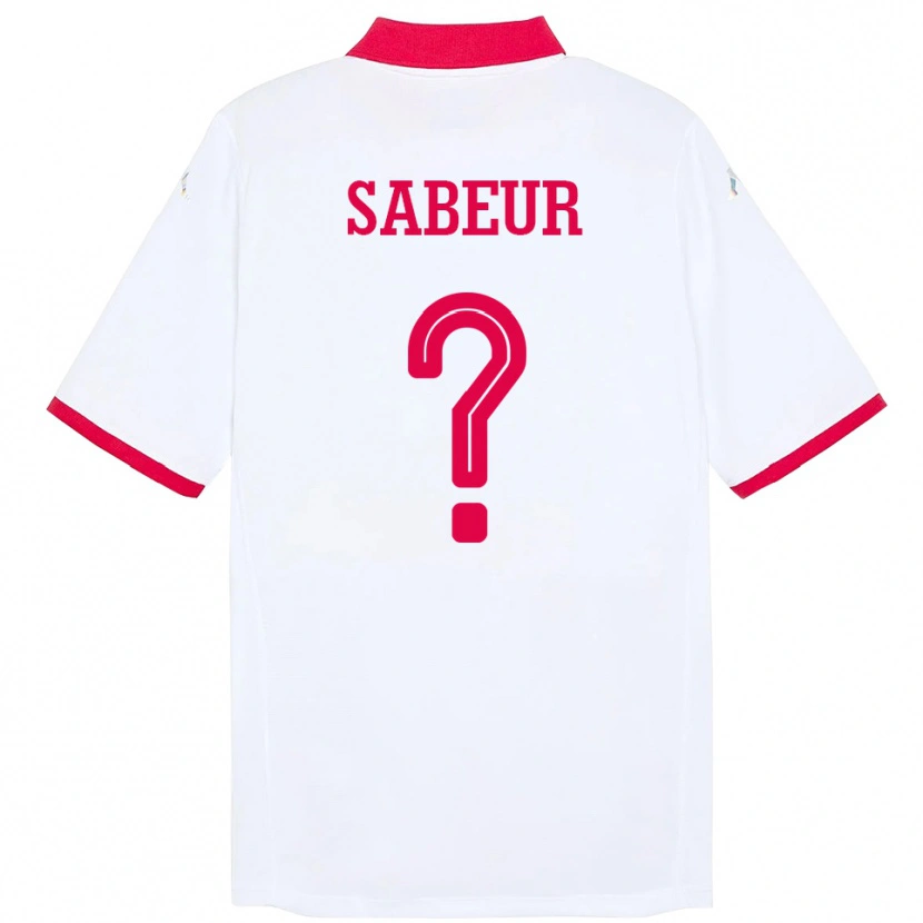 Danxen Dame Tunisia Yassine Sabeur #0 Hvit Bortetrøye Drakt Trøye 24-26 Skjorter T-Skjorte