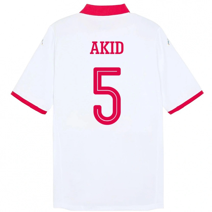 Danxen Dame Tunisia Abdessalem Akid #5 Hvit Bortetrøye Drakt Trøye 24-26 Skjorter T-Skjorte