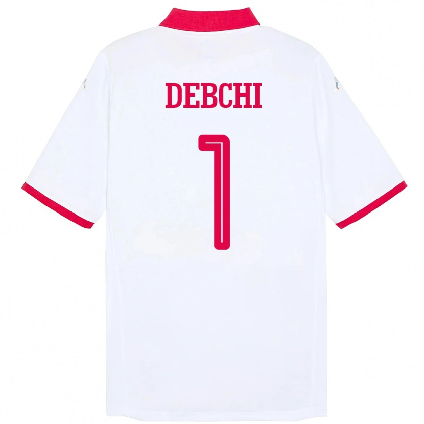 Danxen Dame Tunisia Mohamed Sedki Debchi #1 Hvit Bortetrøye Drakt Trøye 24-26 Skjorter T-Skjorte