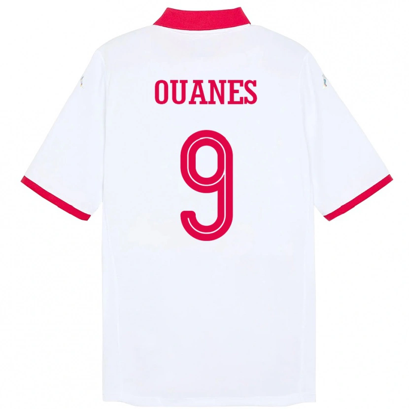 Danxen Dame Tunisia Mortadha Ben Ouanes #9 Hvit Bortetrøye Drakt Trøye 24-26 Skjorter T-Skjorte