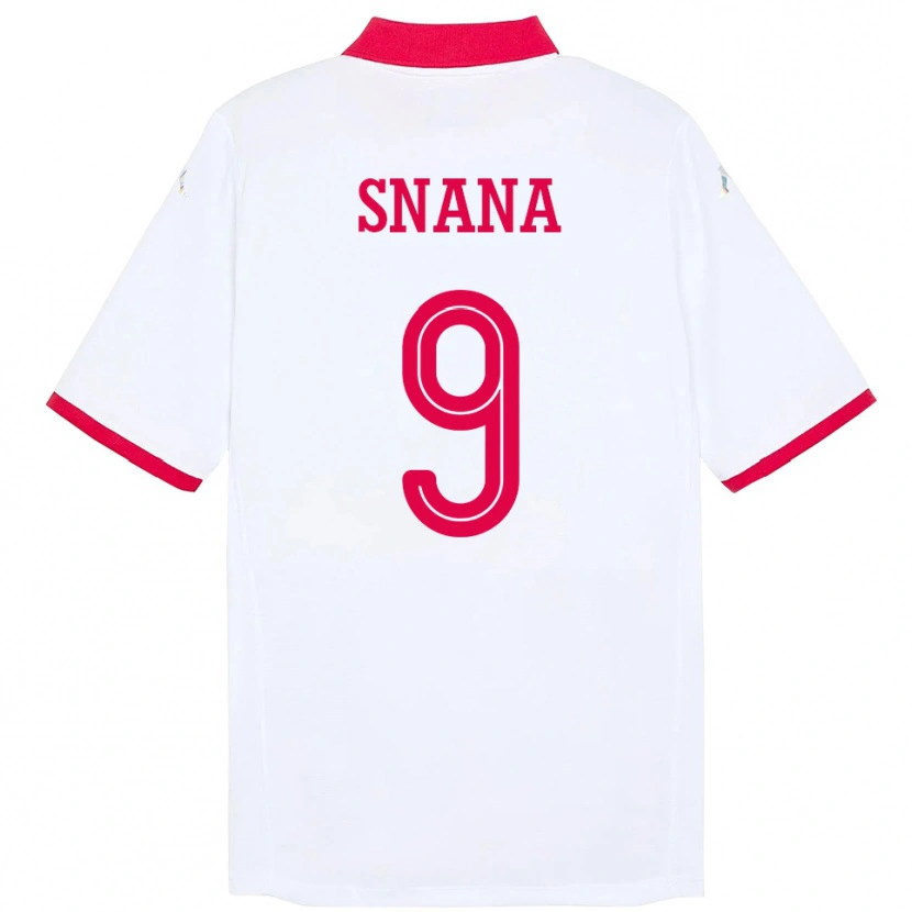 Danxen Dame Tunisia Youssef Snana #9 Hvit Bortetrøye Drakt Trøye 24-26 Skjorter T-Skjorte