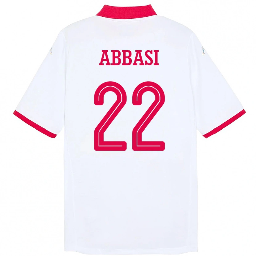 Danxen Dame Tunisia Bechir Abbasi #22 Hvit Bortetrøye Drakt Trøye 24-26 Skjorter T-Skjorte