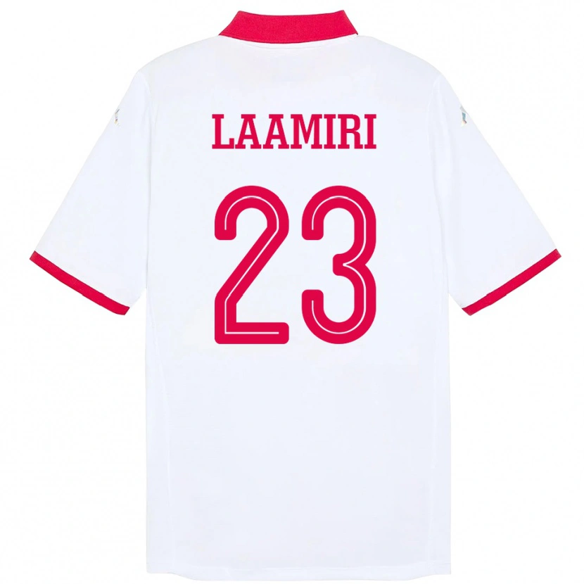 Danxen Dame Tunisia Soumaya Laamiri #23 Hvit Bortetrøye Drakt Trøye 24-26 Skjorter T-Skjorte