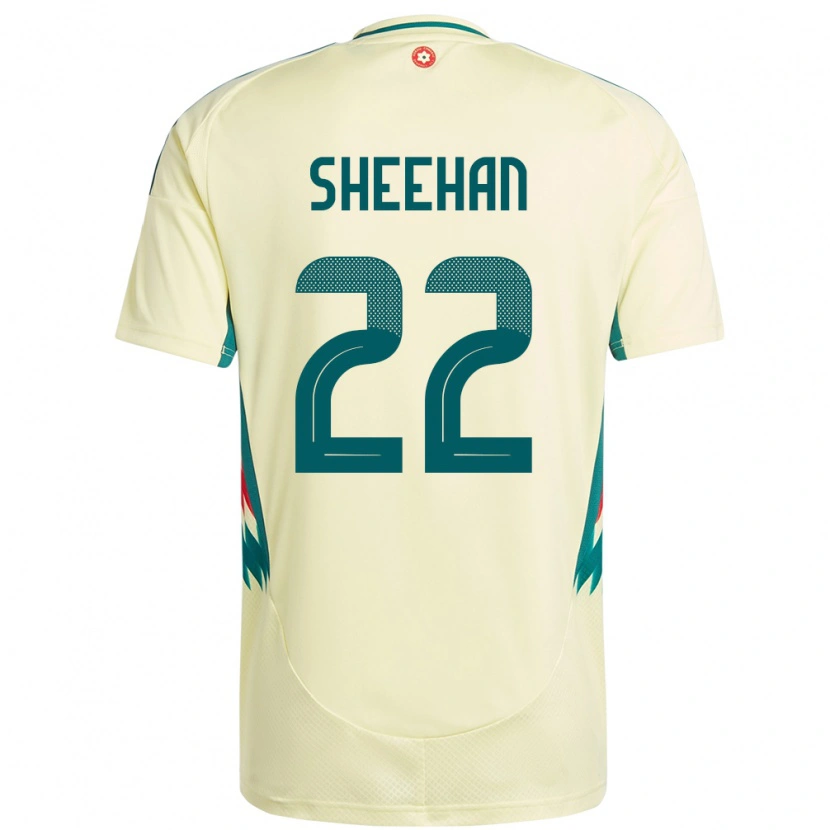 Danxen Dame Wales Josh Sheehan #22 Beige Gul Bortetrøye Drakt Trøye 24-26 Skjorter T-Skjorte