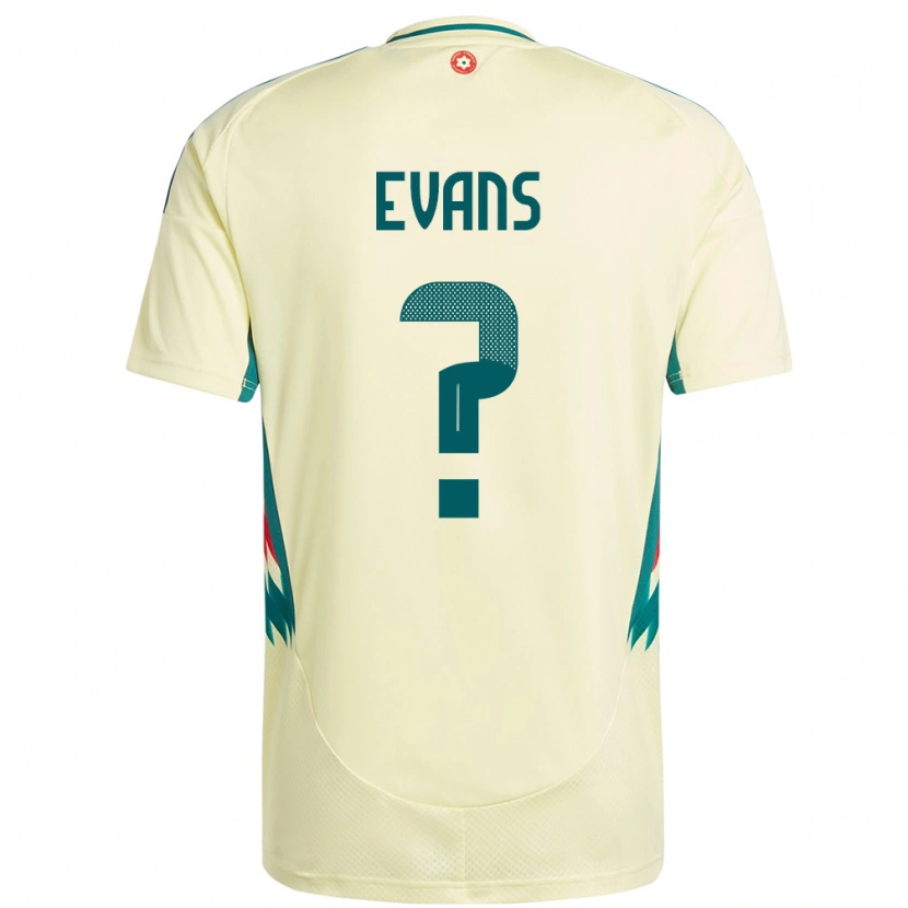 Danxen Dame Wales Grufydd Evans #0 Beige Gul Bortetrøye Drakt Trøye 24-26 Skjorter T-Skjorte