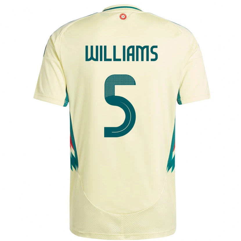 Danxen Dame Wales Ashton Williams #5 Beige Gul Bortetrøye Drakt Trøye 24-26 Skjorter T-Skjorte