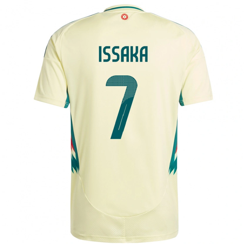 Danxen Dame Wales Freddie Issaka #7 Beige Gul Bortetrøye Drakt Trøye 24-26 Skjorter T-Skjorte
