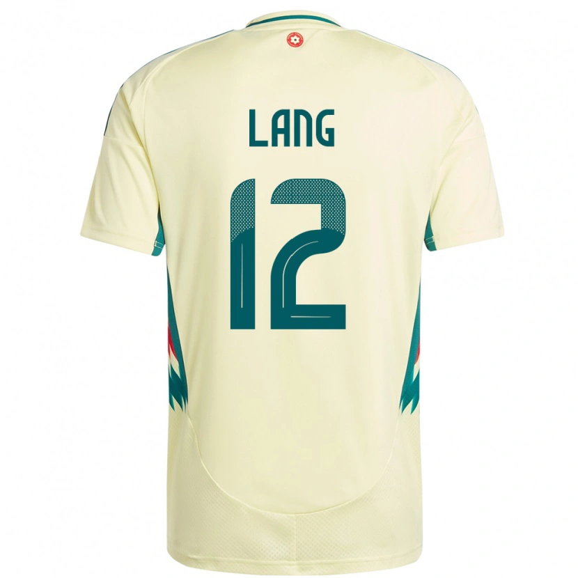 Danxen Dame Wales Alex Lang #12 Beige Gul Bortetrøye Drakt Trøye 24-26 Skjorter T-Skjorte