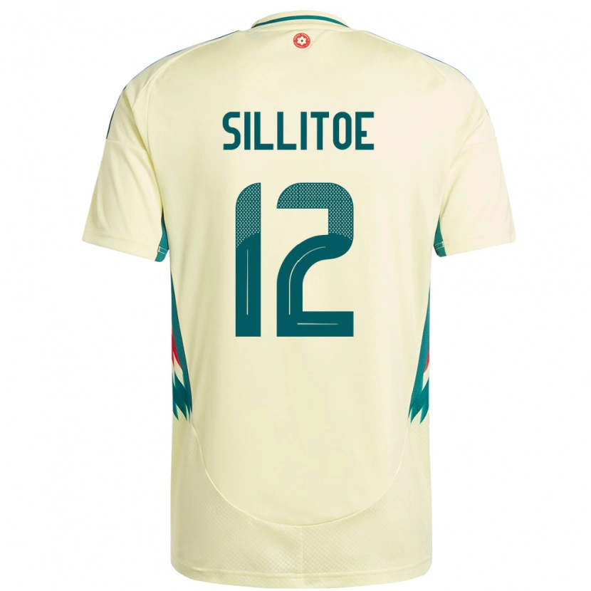 Danxen Dame Wales Casey Sillitoe #12 Beige Gul Bortetrøye Drakt Trøye 24-26 Skjorter T-Skjorte