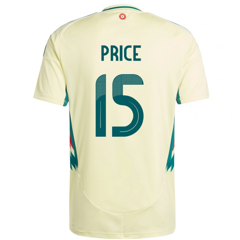 Danxen Dame Wales Tom Price #15 Beige Gul Bortetrøye Drakt Trøye 24-26 Skjorter T-Skjorte