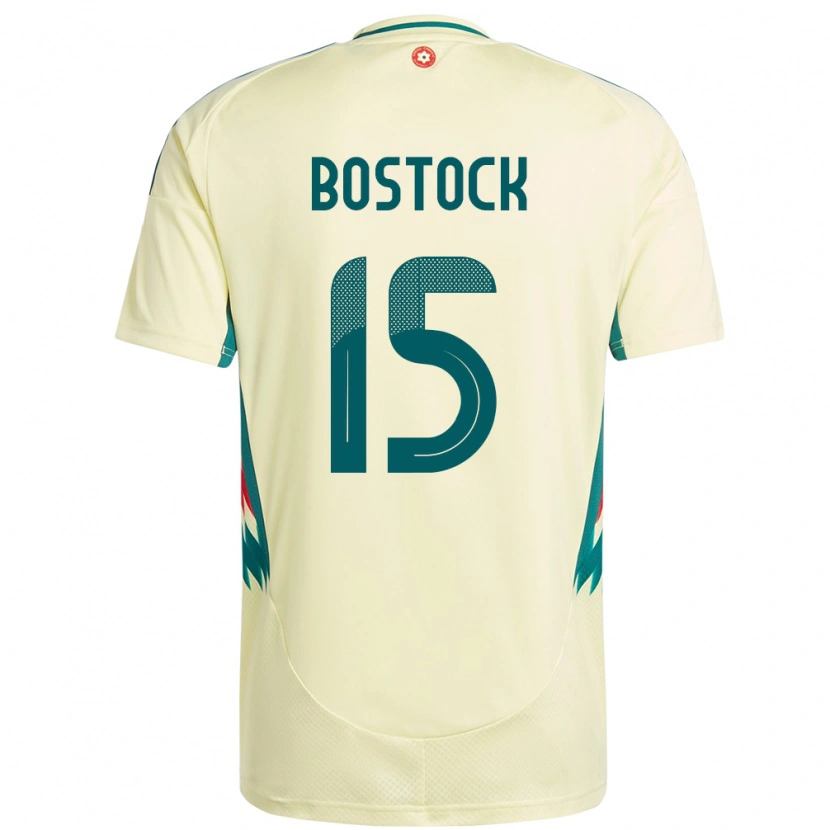 Danxen Dame Wales Oliver Bostock #15 Beige Gul Bortetrøye Drakt Trøye 24-26 Skjorter T-Skjorte