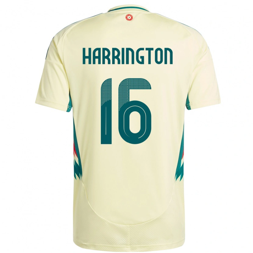 Danxen Dame Wales Ryan Harrington #16 Beige Gul Bortetrøye Drakt Trøye 24-26 Skjorter T-Skjorte