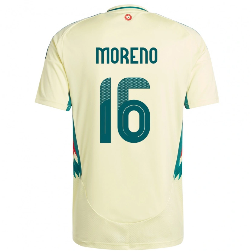 Danxen Dame Wales Paul Moreno #16 Beige Gul Bortetrøye Drakt Trøye 24-26 Skjorter T-Skjorte