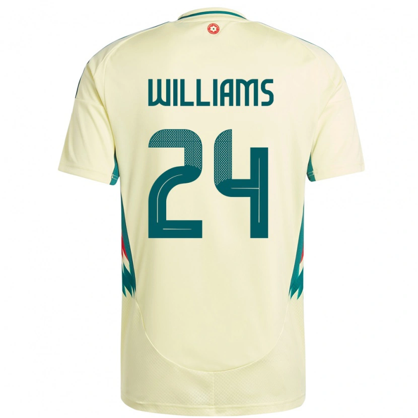 Danxen Dame Wales Alex Williams #24 Beige Gul Bortetrøye Drakt Trøye 24-26 Skjorter T-Skjorte