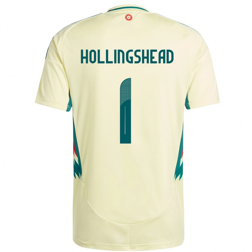 Danxen Dame Wales Ronnie Hollingshead #1 Beige Gul Bortetrøye Drakt Trøye 24-26 Skjorter T-Skjorte