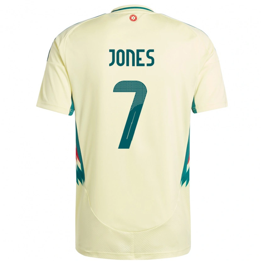 Danxen Dame Wales Emma Jones #7 Beige Gul Bortetrøye Drakt Trøye 24-26 Skjorter T-Skjorte