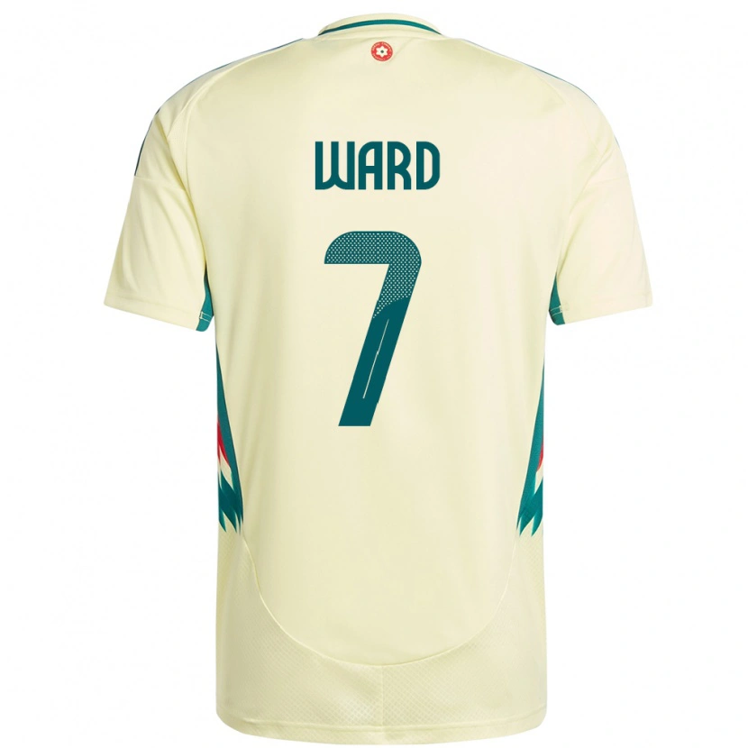 Danxen Dame Wales Helen Ward #7 Beige Gul Bortetrøye Drakt Trøye 24-26 Skjorter T-Skjorte