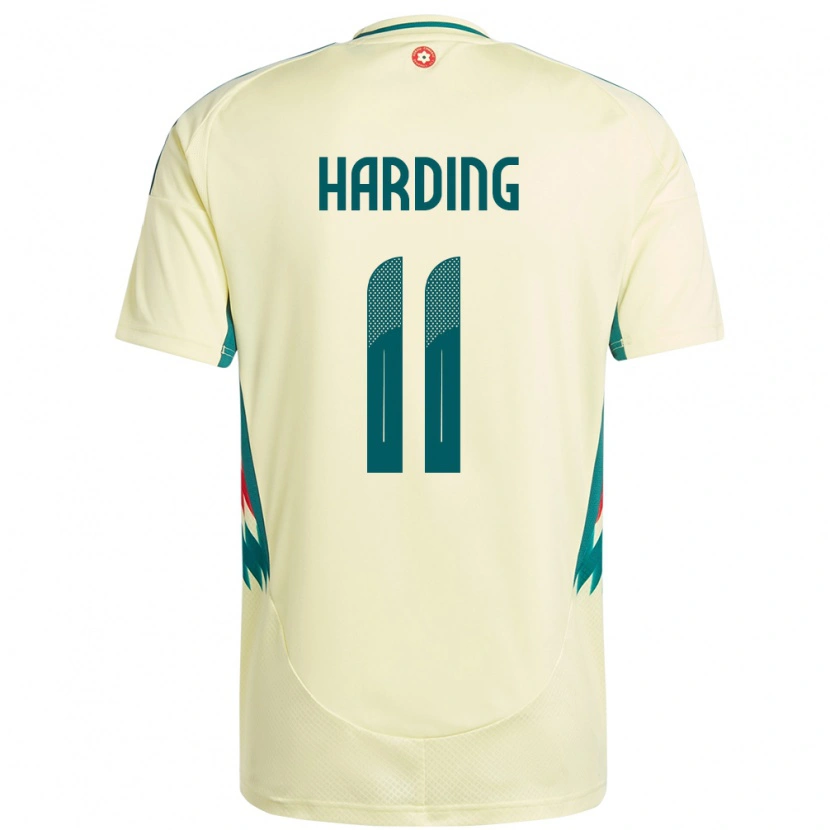 Danxen Dame Wales Natasha Harding #11 Beige Gul Bortetrøye Drakt Trøye 24-26 Skjorter T-Skjorte