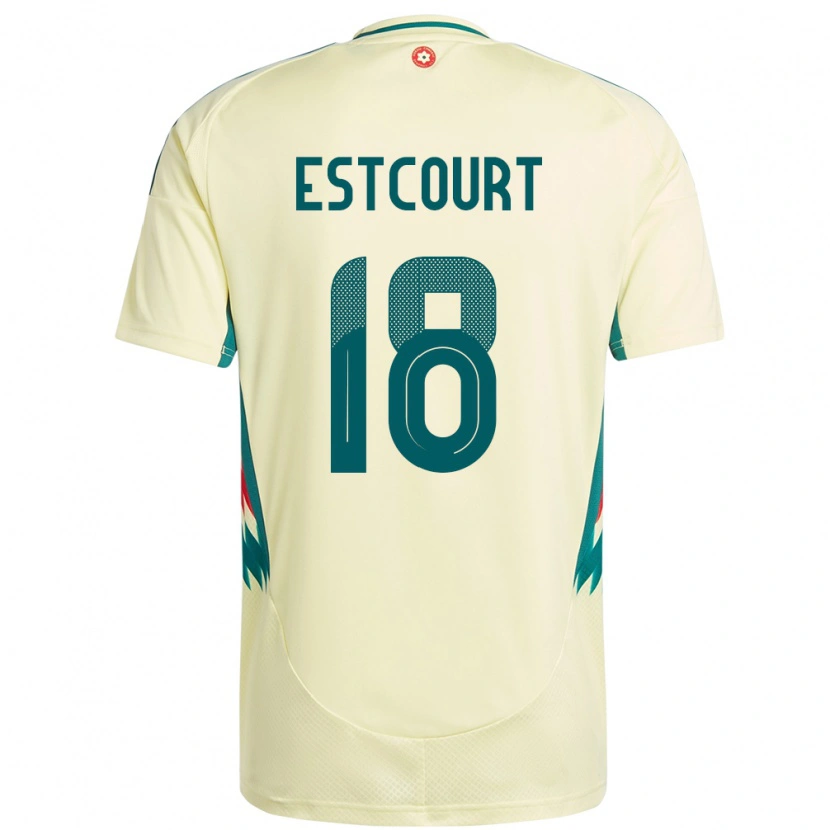 Danxen Dame Wales Charlie Estcourt #18 Beige Gul Bortetrøye Drakt Trøye 24-26 Skjorter T-Skjorte
