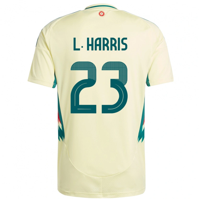 Danxen Dame Wales Luke Harris #23 Beige Gul Bortetrøye Drakt Trøye 24-26 Skjorter T-Skjorte