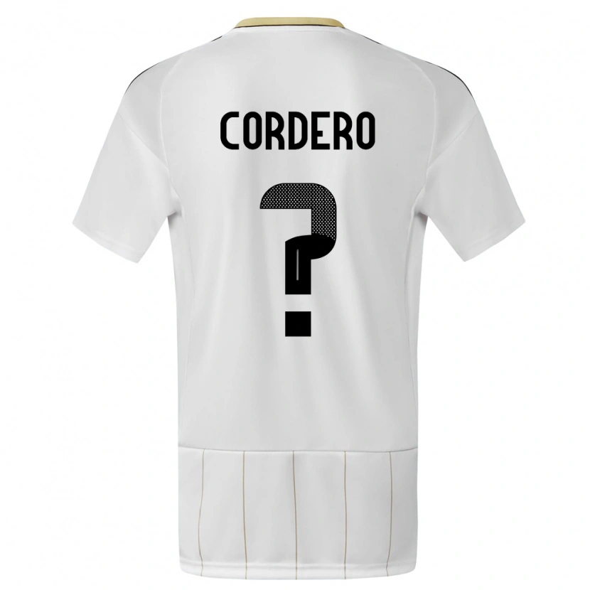 Danxen Dame Costa Rica Owen Cordero #0 Hvit Bortetrøye Drakt Trøye 24-26 Skjorter T-Skjorte