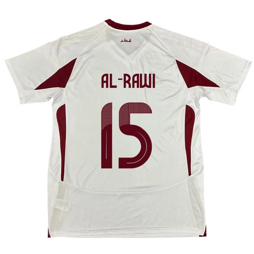 Danxen Dame Qatar Bassam Al-Rawi #15 Hvit Bortetrøye Drakt Trøye 24-26 Skjorter T-Skjorte