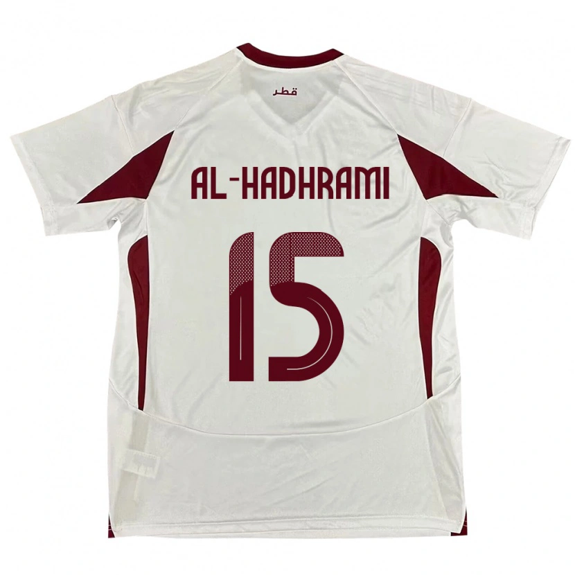 Danxen Dame Qatar Naif Al-Hadhrami #15 Hvit Bortetrøye Drakt Trøye 24-26 Skjorter T-Skjorte