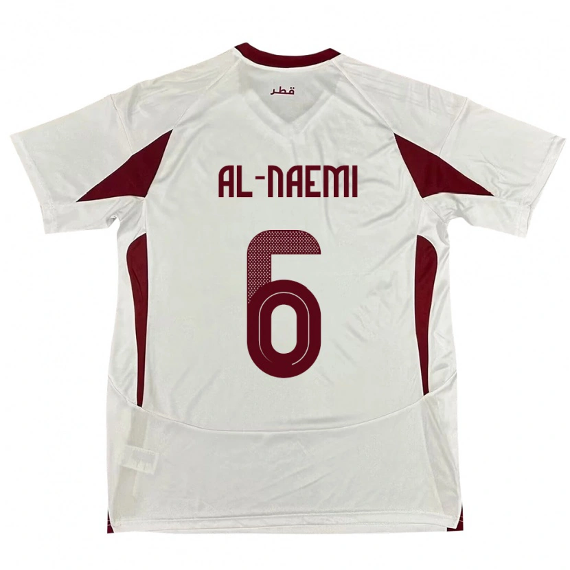 Danxen Dame Qatar Reem Al Naemi #6 Hvit Bortetrøye Drakt Trøye 24-26 Skjorter T-Skjorte
