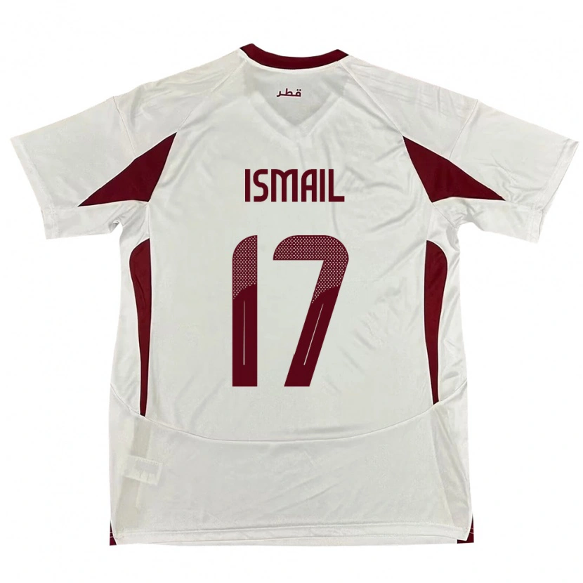Danxen Dame Qatar Ismail Mohamad #17 Hvit Bortetrøye Drakt Trøye 24-26 Skjorter T-Skjorte