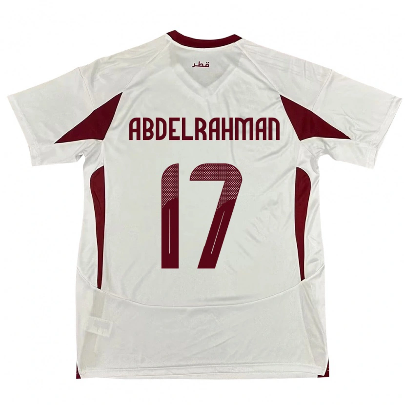 Danxen Dame Qatar Abdelrahman Fahmi Moustafa #17 Hvit Bortetrøye Drakt Trøye 24-26 Skjorter T-Skjorte