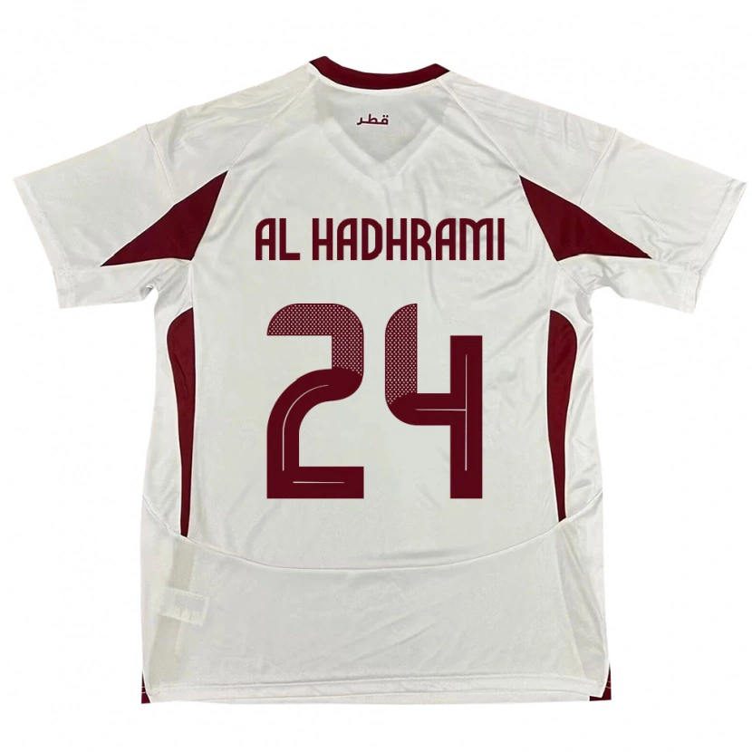 Danxen Dame Qatar Naif Abdulraheem Al Hadhrami #24 Hvit Bortetrøye Drakt Trøye 24-26 Skjorter T-Skjorte