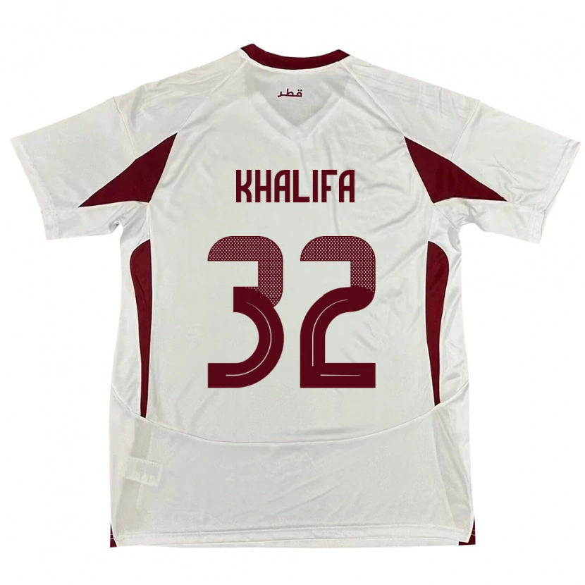 Danxen Dame Qatar Duana Khalifa #32 Hvit Bortetrøye Drakt Trøye 24-26 Skjorter T-Skjorte