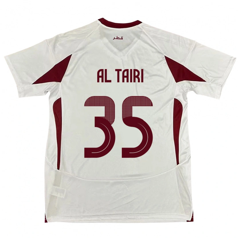 Danxen Dame Qatar Osamah Al Tairi #35 Hvit Bortetrøye Drakt Trøye 24-26 Skjorter T-Skjorte